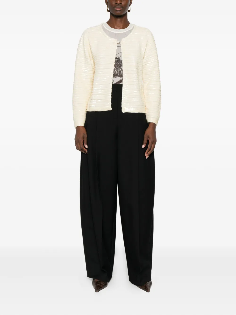 Bode Sequin-embellished Cardigan In Neutral