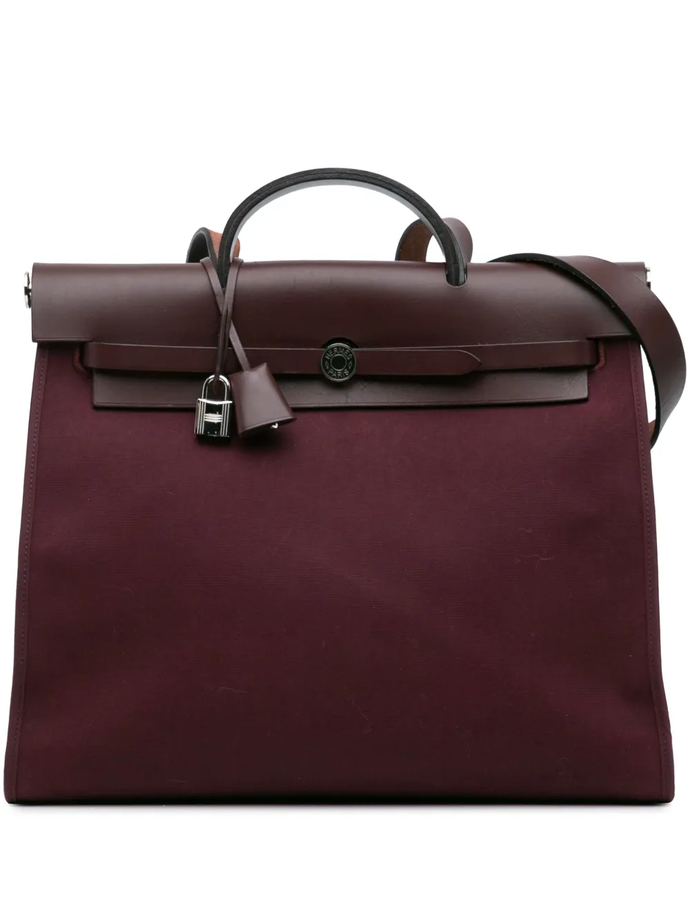 Hermès Pre-Owned 2015 Toile Herbag Zip 39 satchel | Purple | Image 1