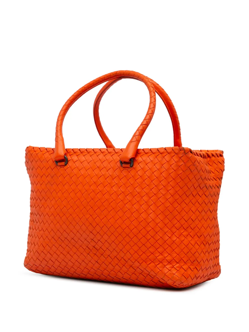 Bottega Veneta Pre-Owned 2012-2024 Nappa Intrecciato Brick shopper - Oranje