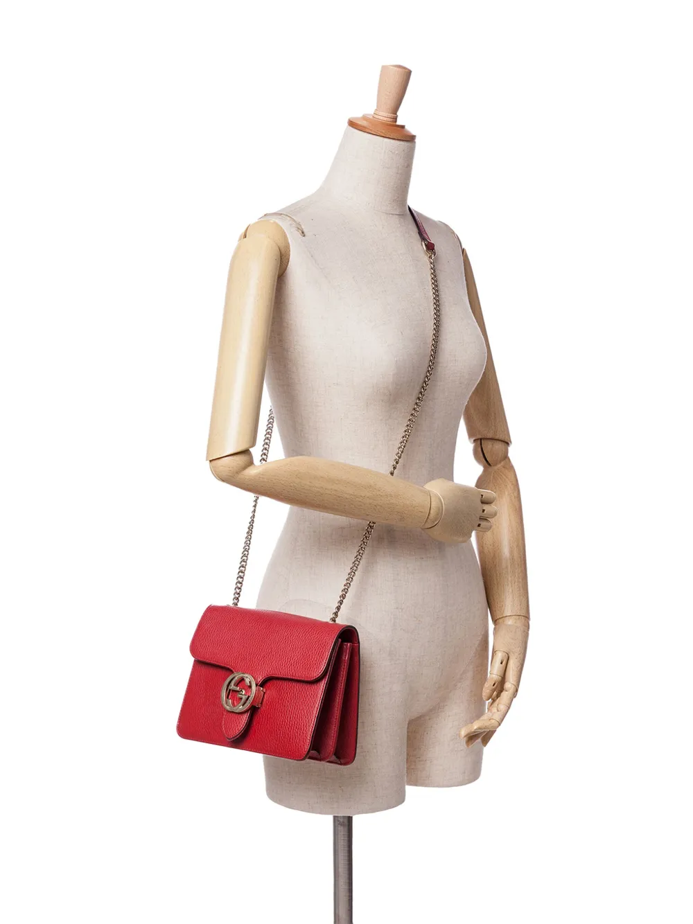Gucci Pre-Owned Borsa a tracolla Dollar GG piccola in pelle di vitello 2016-2024 | Image 7