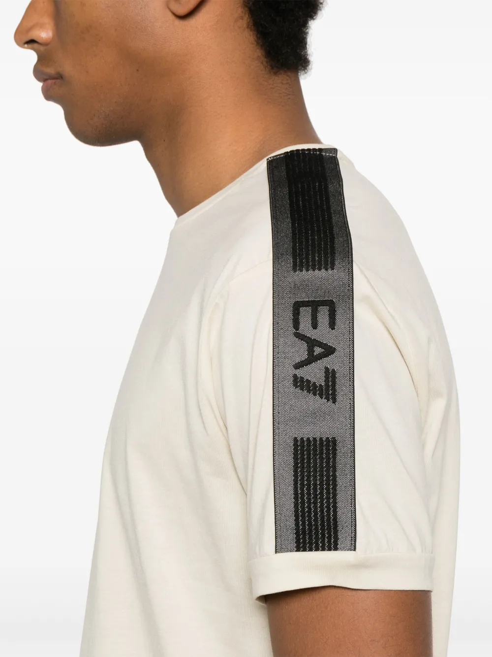 Ea7 Emporio Armani Katoenen T-shirt Beige
