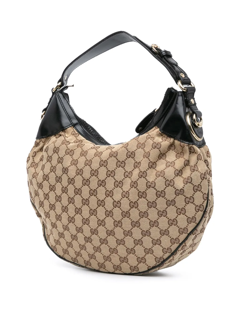 Gucci Pre-Owned 2000-2015 medium GG Canvas Full Moon hobo tas - Bruin