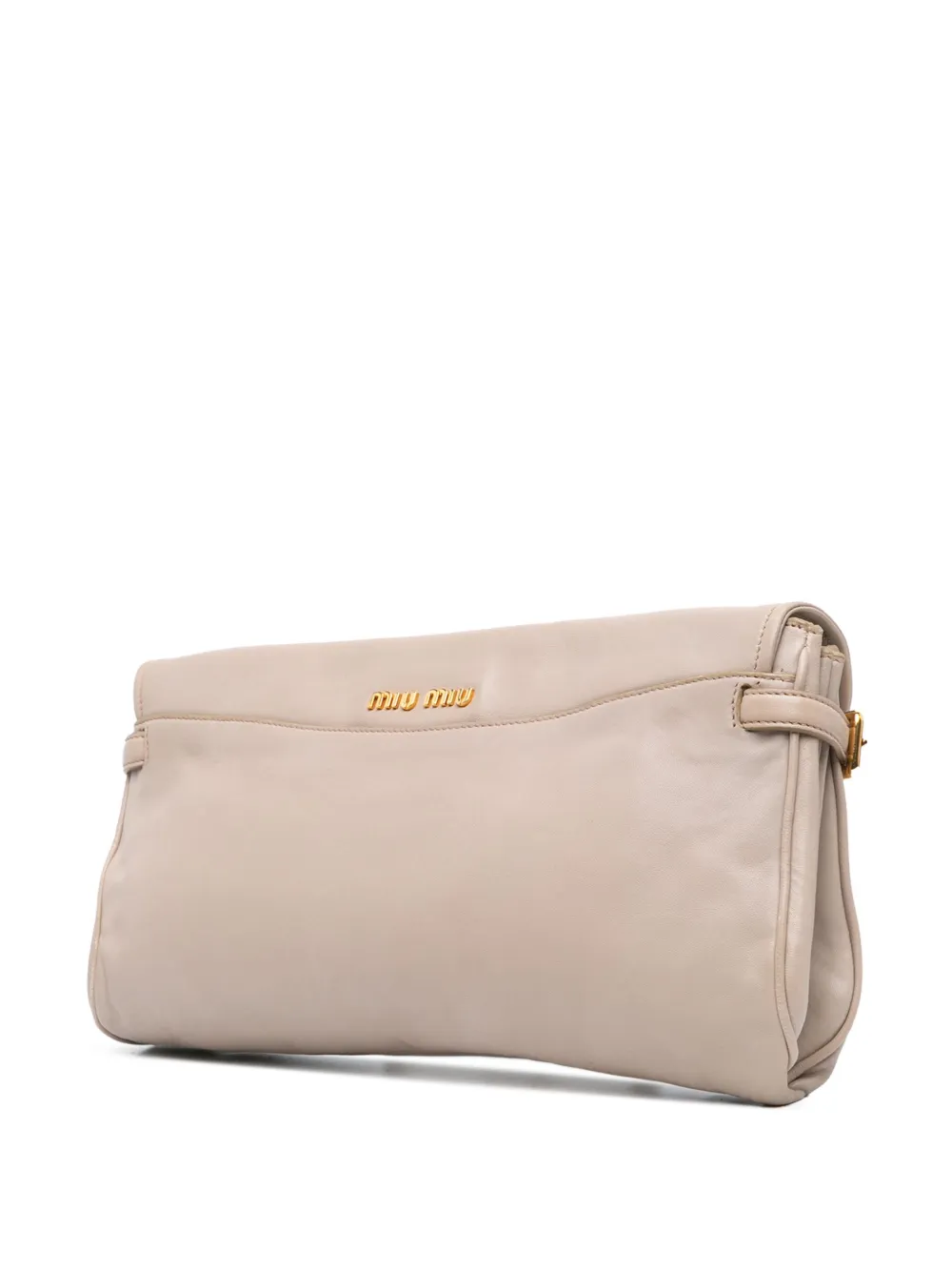 Miu Miu Pre-Owned 2010 leren clutch - Bruin