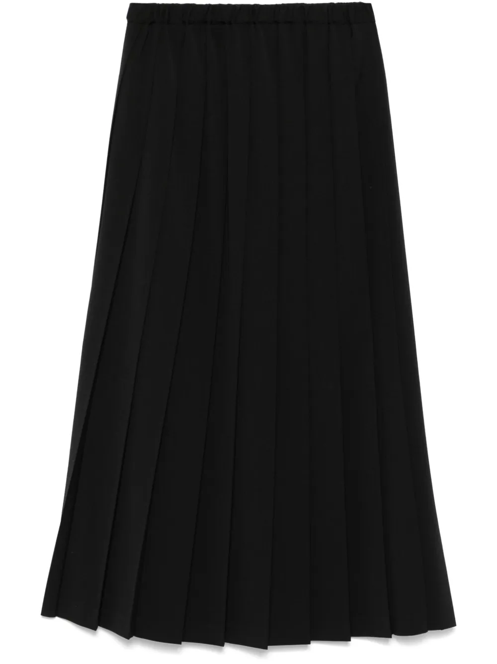 pleated midi skirt