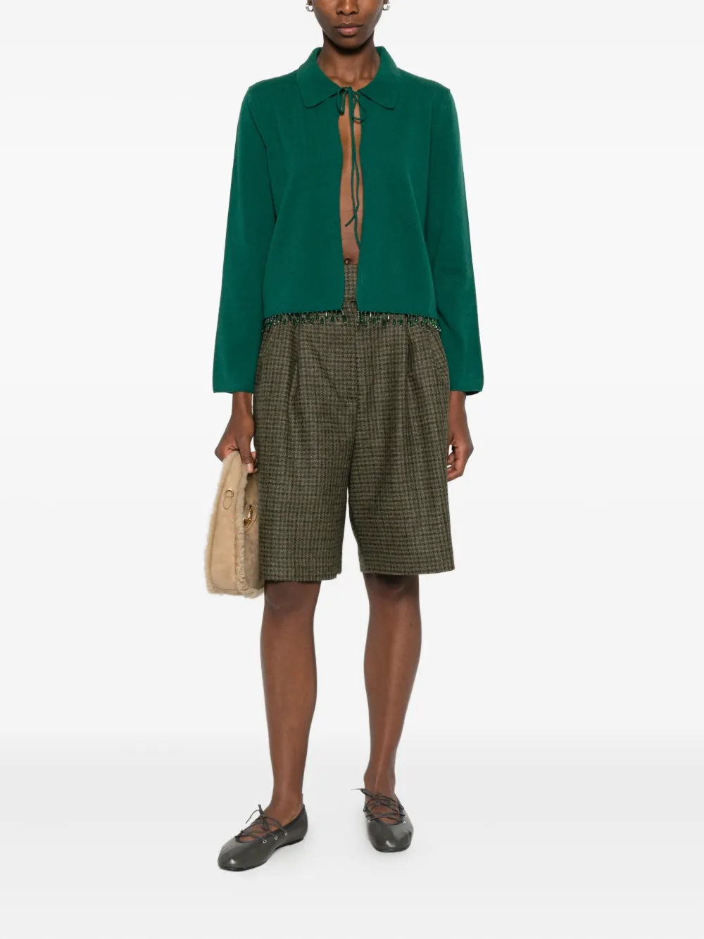 BODE Morris houndstooth shorts - Bruin