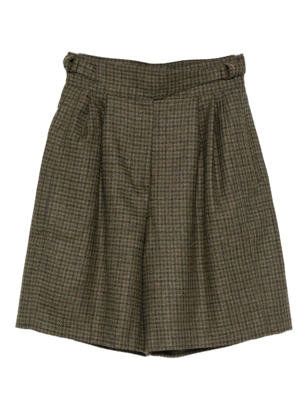 Bode Morris Houndstooth Shorts In Brown