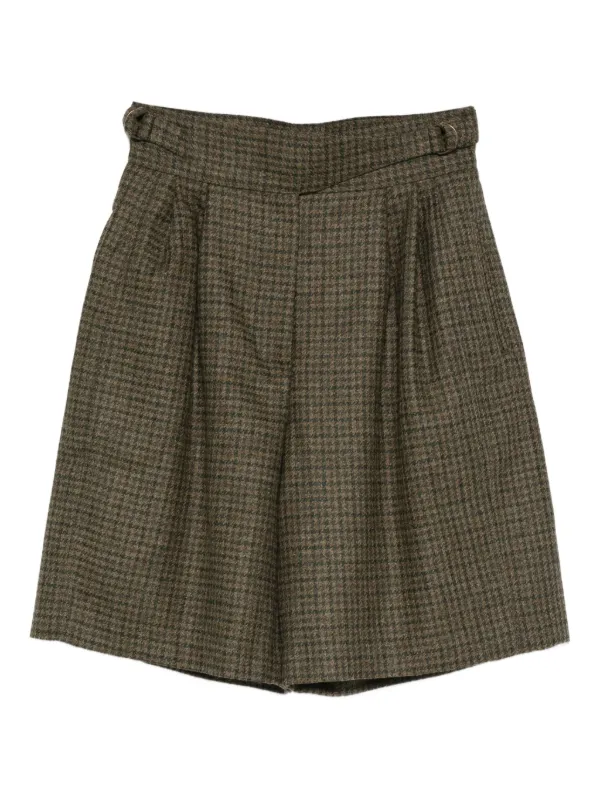 Bode Morris Houndstooth Shorts in Brown