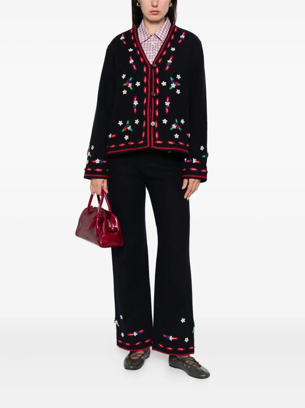 BODE Carroll flowers trousers - Blauw