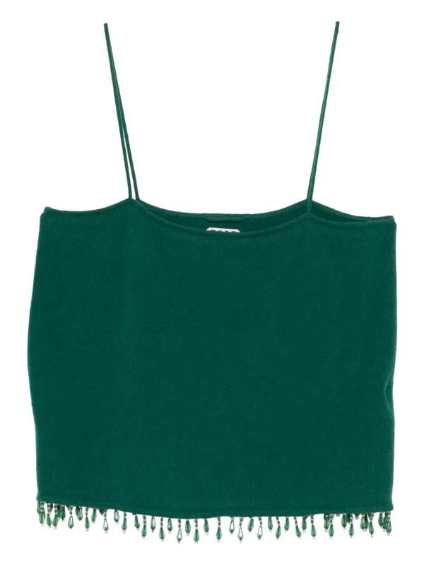 Bode Beads-trim Top in Green