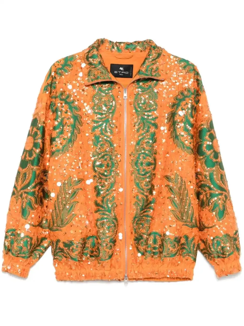 sequin-embellished bomber jacket
