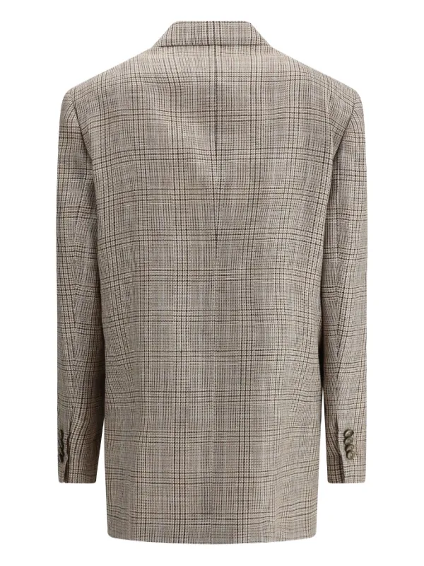 Lardini チェック ダブルジャケット | ニュートラル | FARFETCH JP