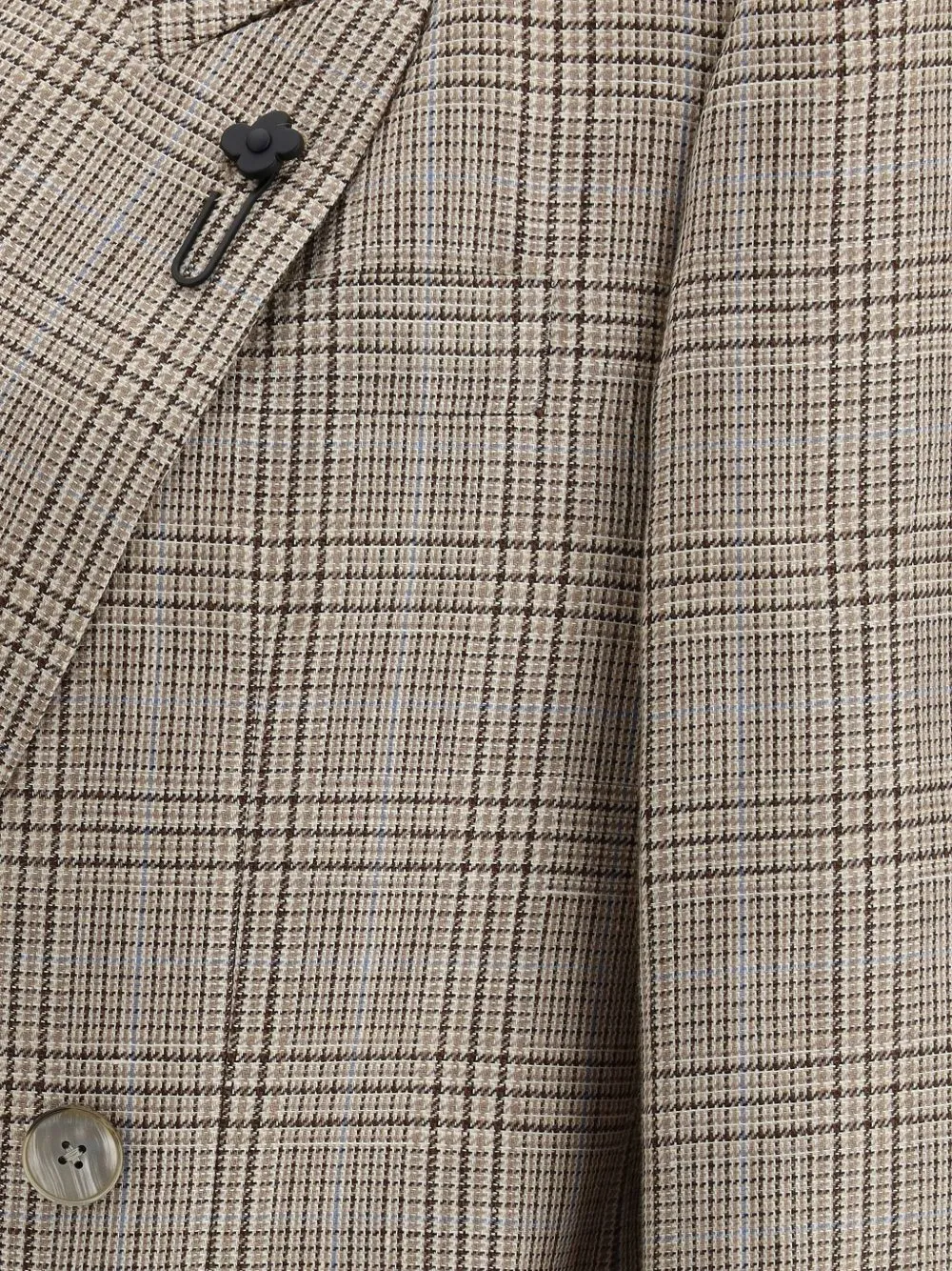 Lardini Geruite blazer Beige