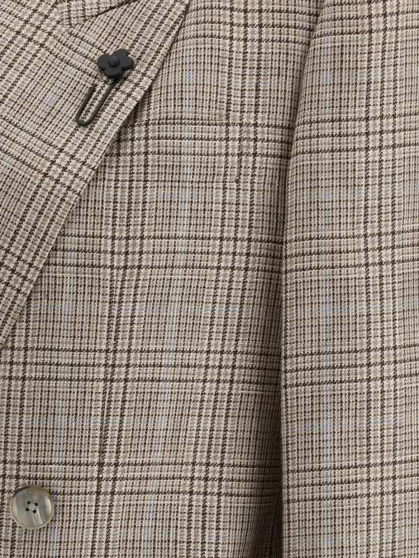 Lardini チェック ダブルジャケット | ニュートラル | FARFETCH JP