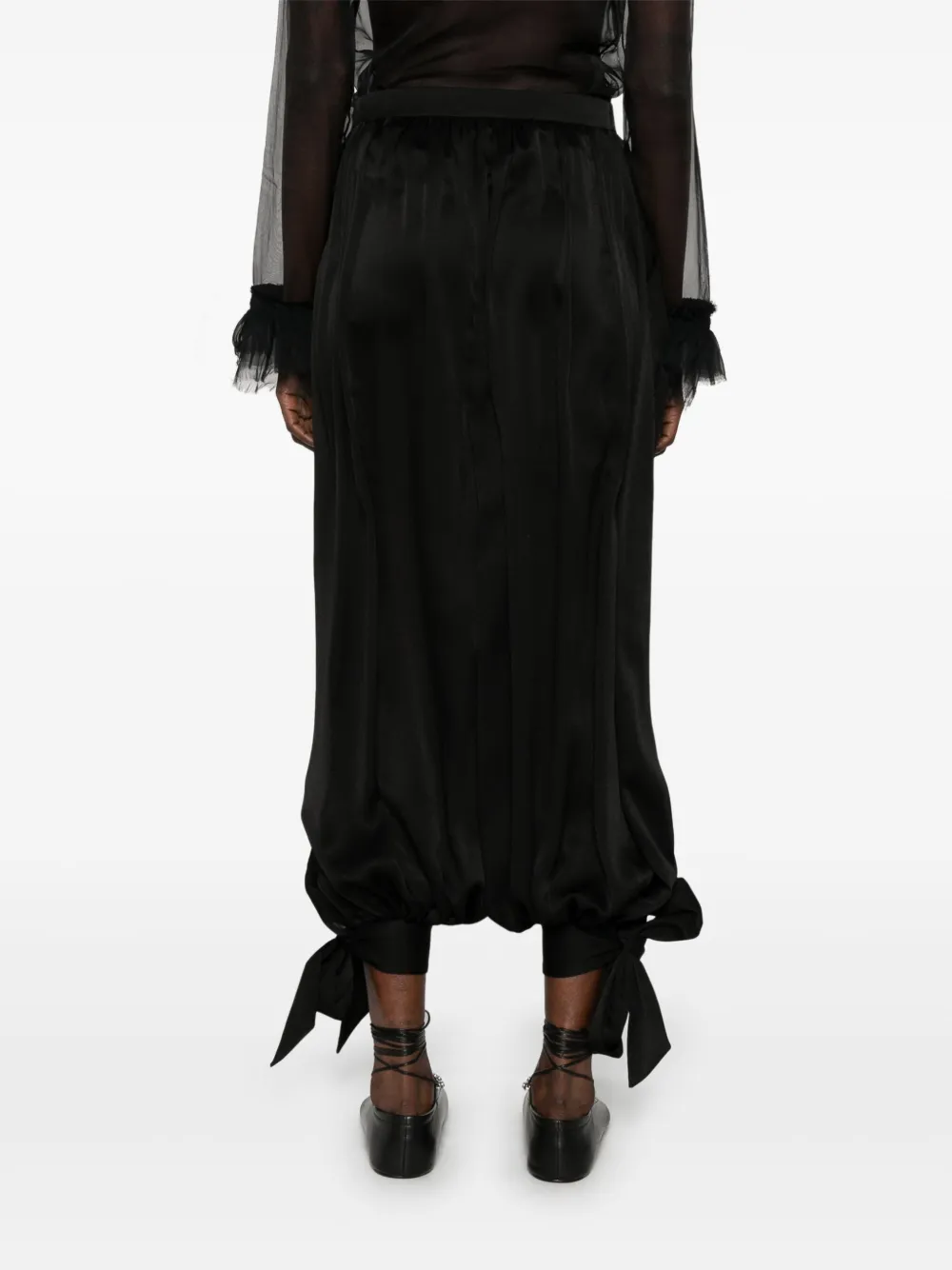 Chloé Georgette-crêpe culotte Zwart