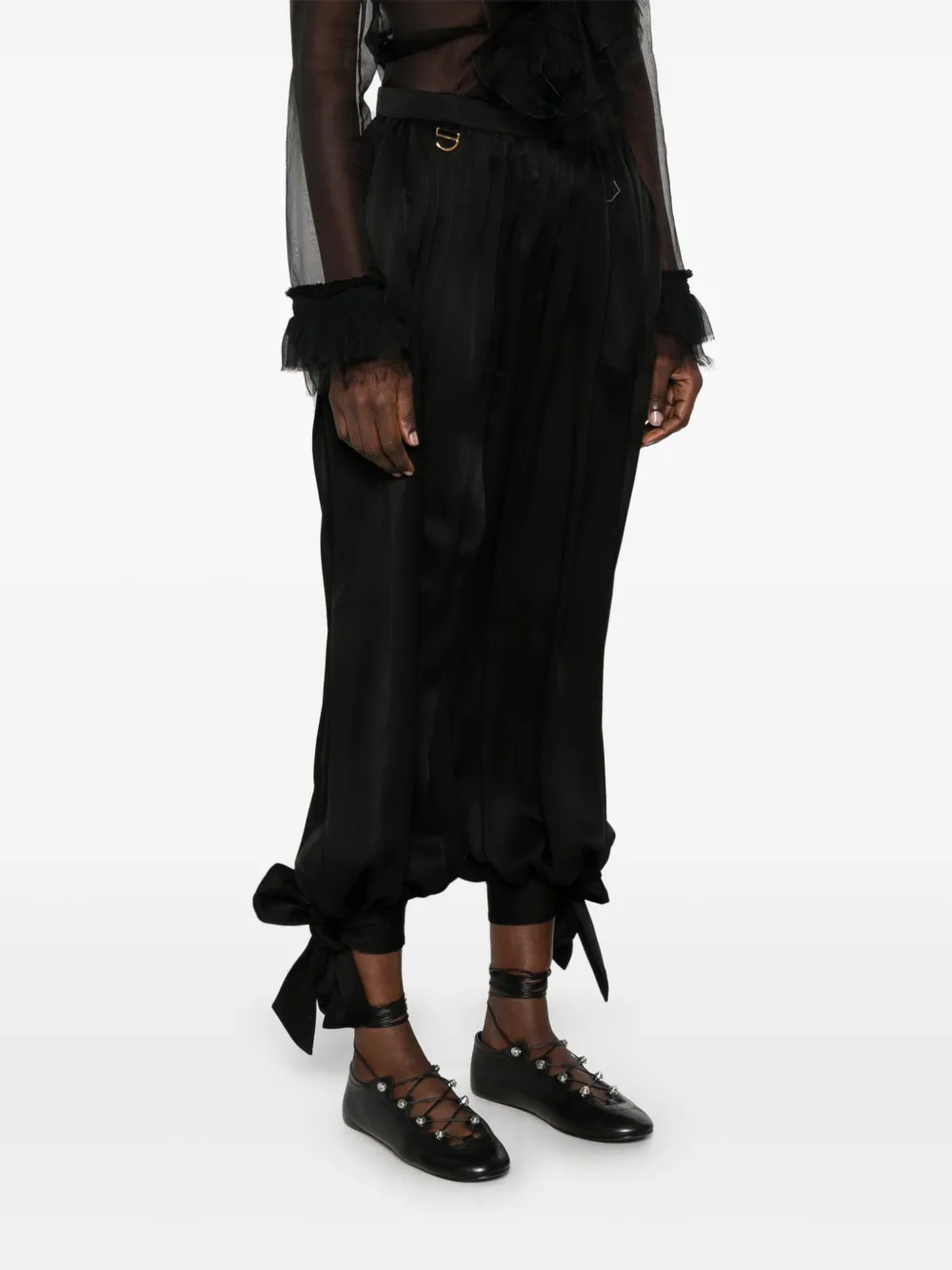 Chloé Georgette-crêpe culotte Zwart