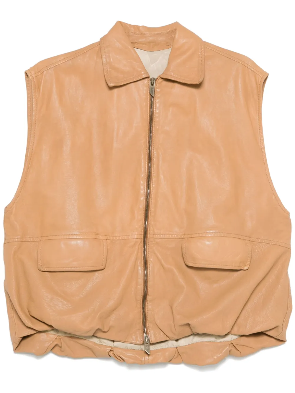 leather gilet