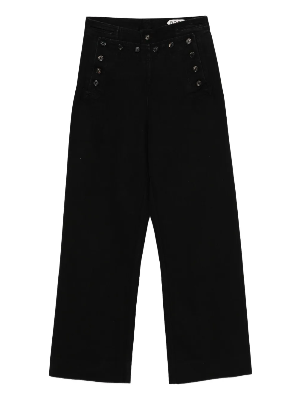 BODE button-detailed jeans - ブラック BODE button-detailed jeans - ブラック