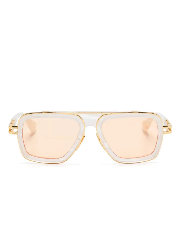 Dita Sunglasses White Dita Flight.006 DTS7806 Sunglasses U White Gold / Dusty Pink  main image 2
