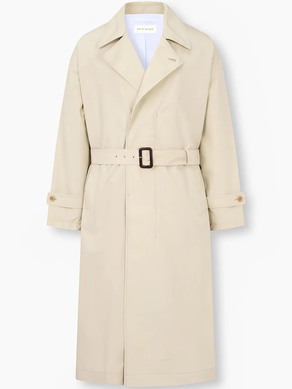 Man On The Boon. Cotton Trench Coat In Neutrals
