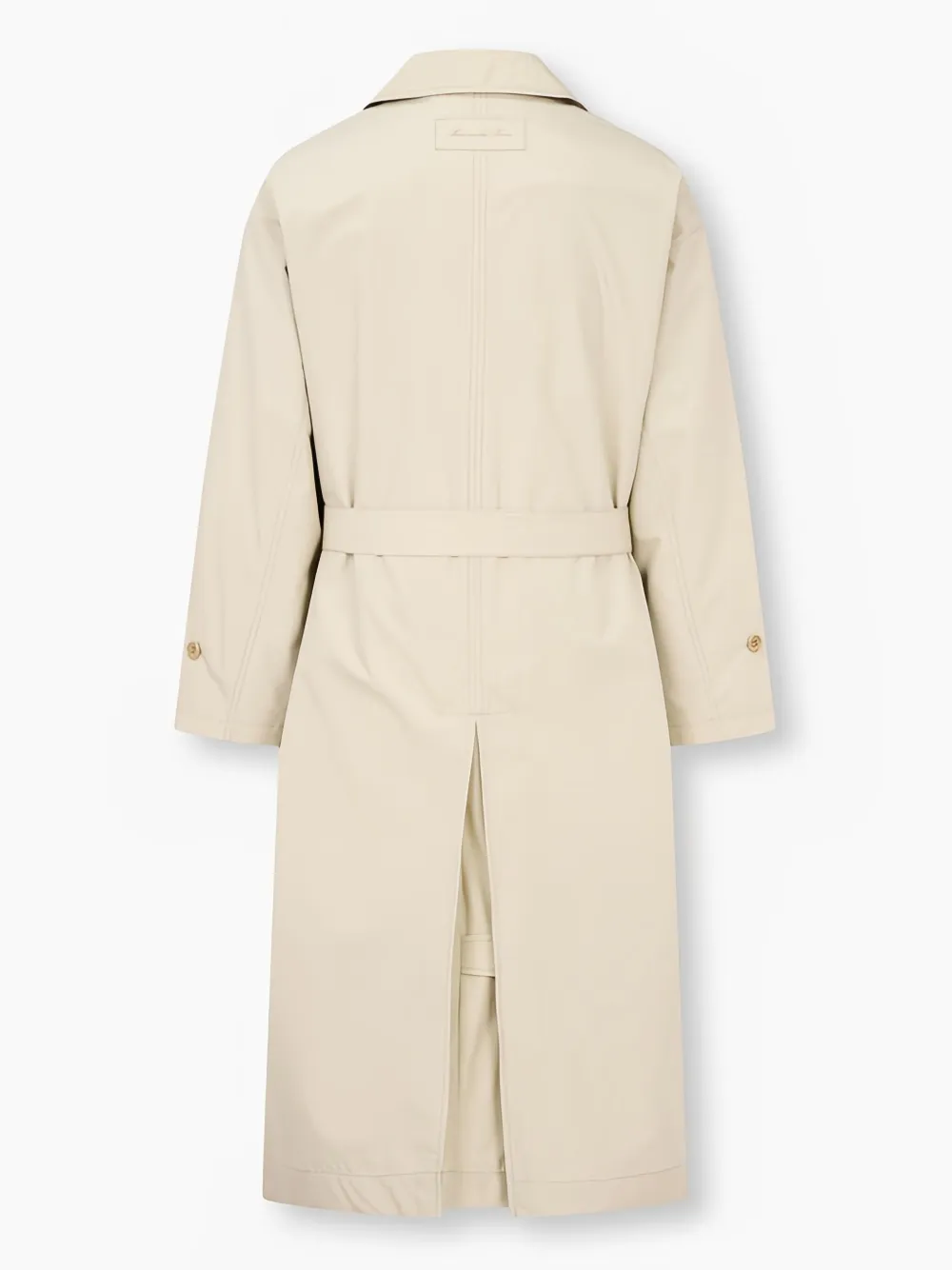 Man On The Boon. Trenchcoat met verborgen sluiting Beige