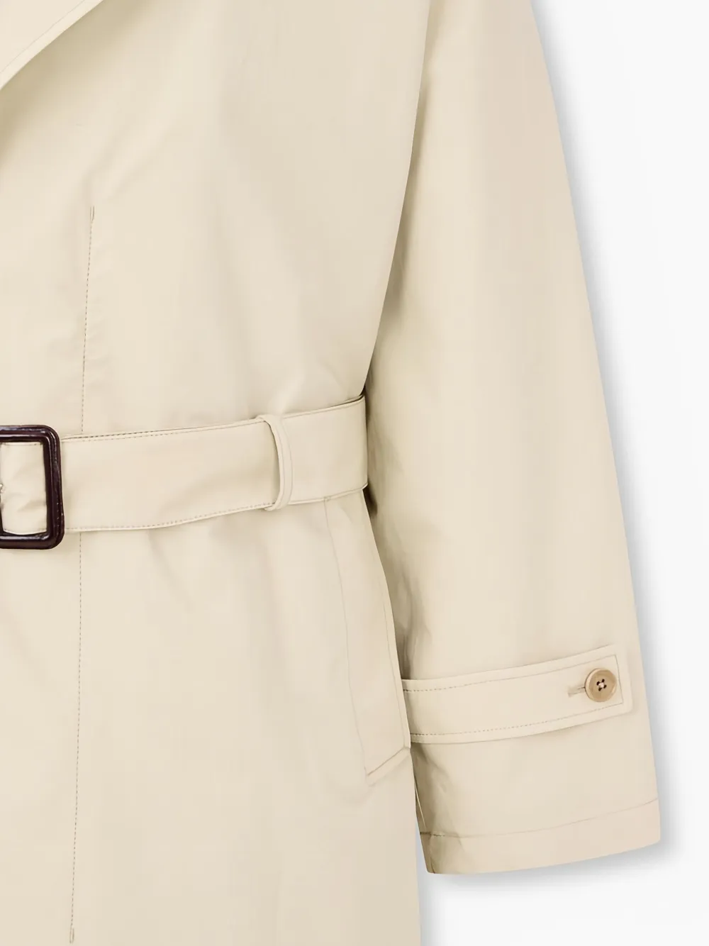 Man On The Boon. Trenchcoat met verborgen sluiting Beige