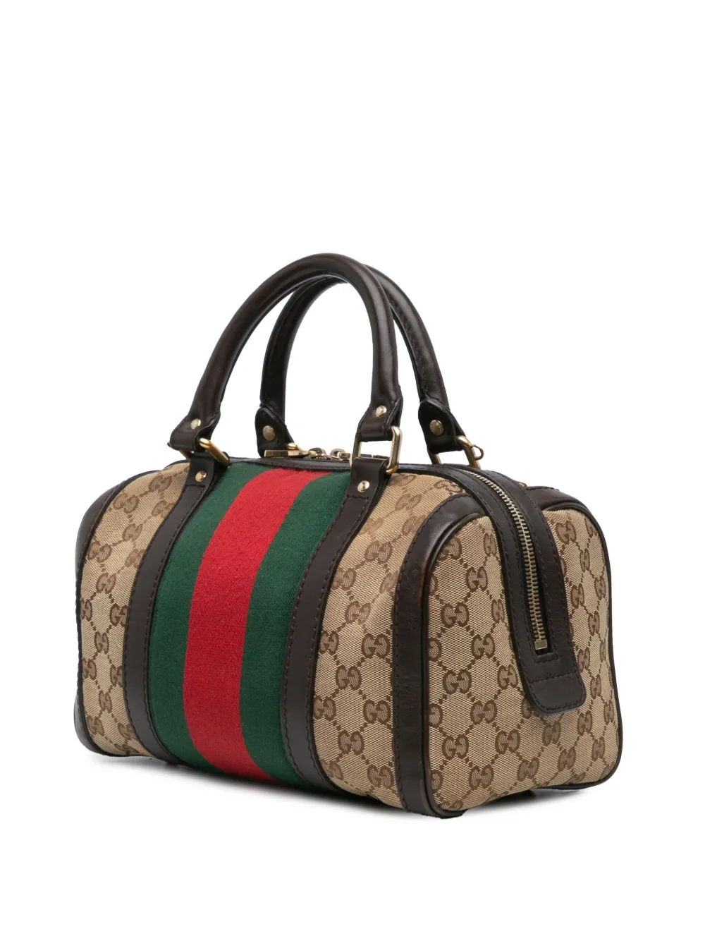 Gucci Pre-Owned 2000-2015 kleine GG canvas Web Joy boekentas - Bruin