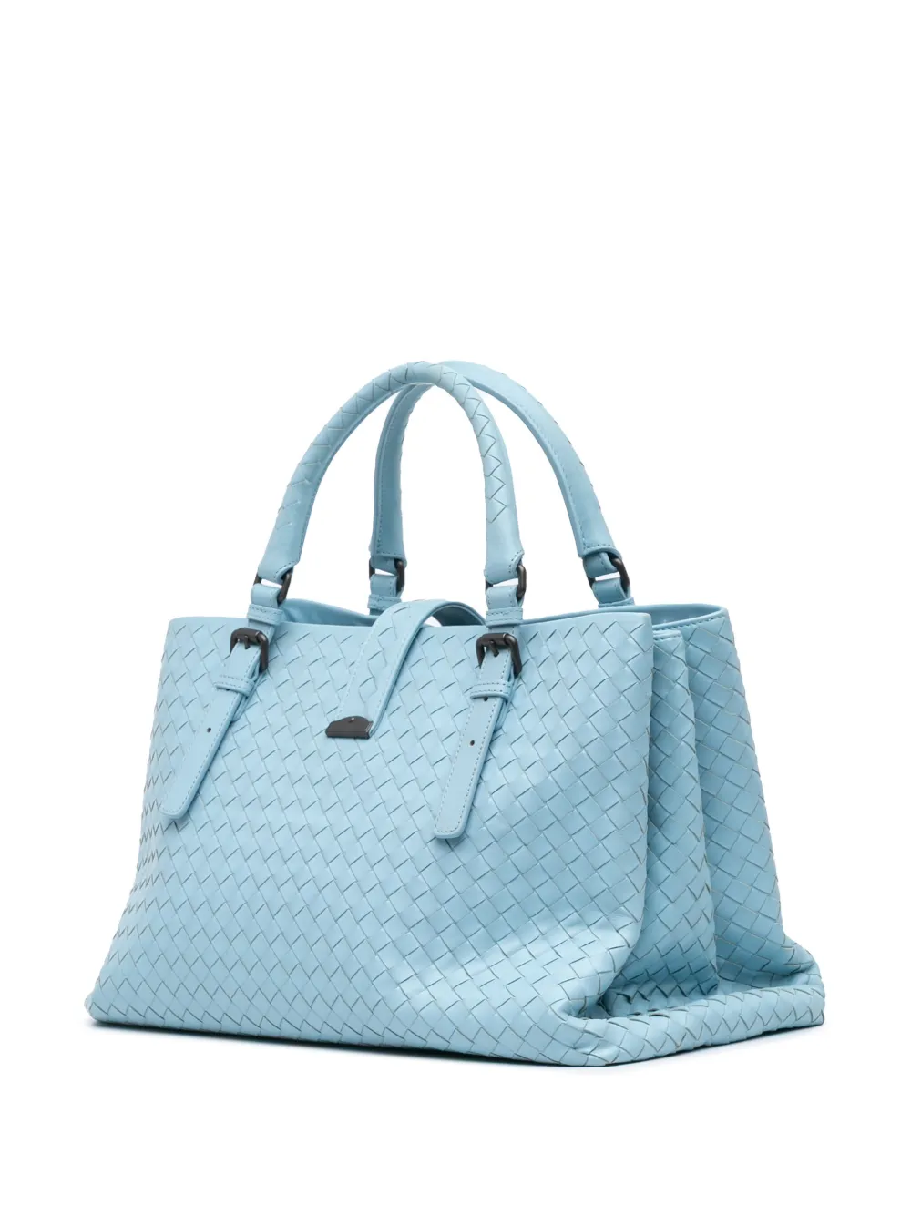 Bottega Veneta Pre-Owned 2012-2024 medium Nappa Intrecciato Roma boekentas - Blauw