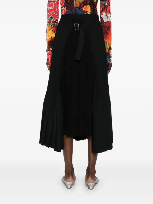 Junya Watanabe プリーツ スカート | ブラック | FARFETCH JP