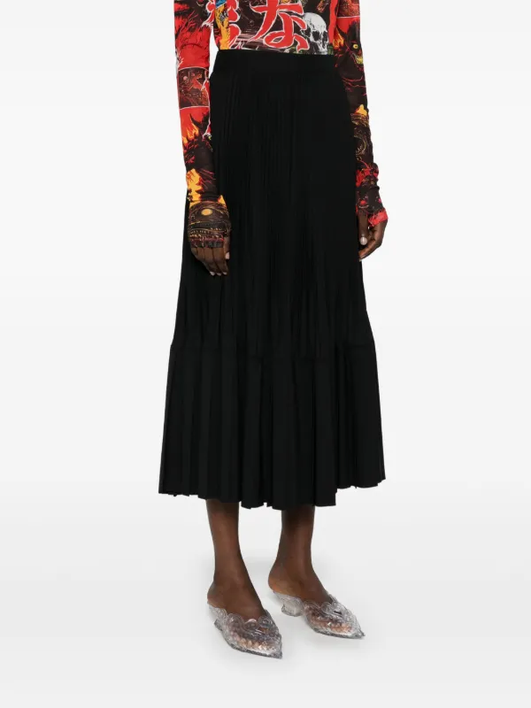 Junya Watanabe プリーツ スカート | ブラック | FARFETCH JP