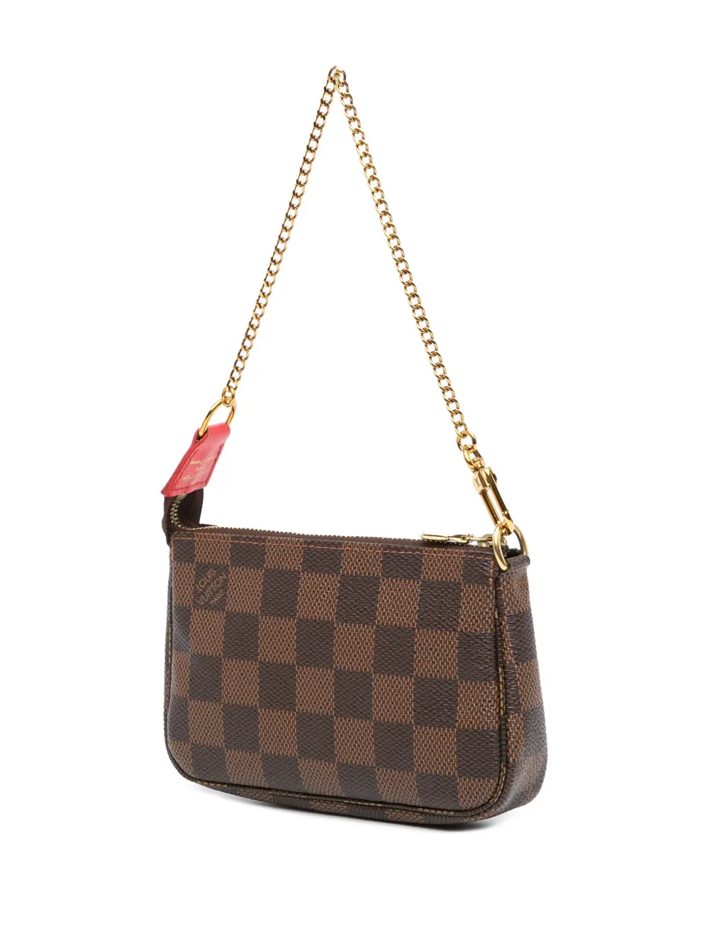 Louis Vuitton Pre-Owned 2016 Damier Ebene Transatlantic Cruises Mini Pochette Accessoires handtas - Bruin