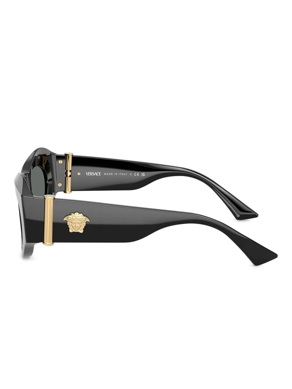 Versace Eyewear Zonnebril met ovalen montuur Zwart