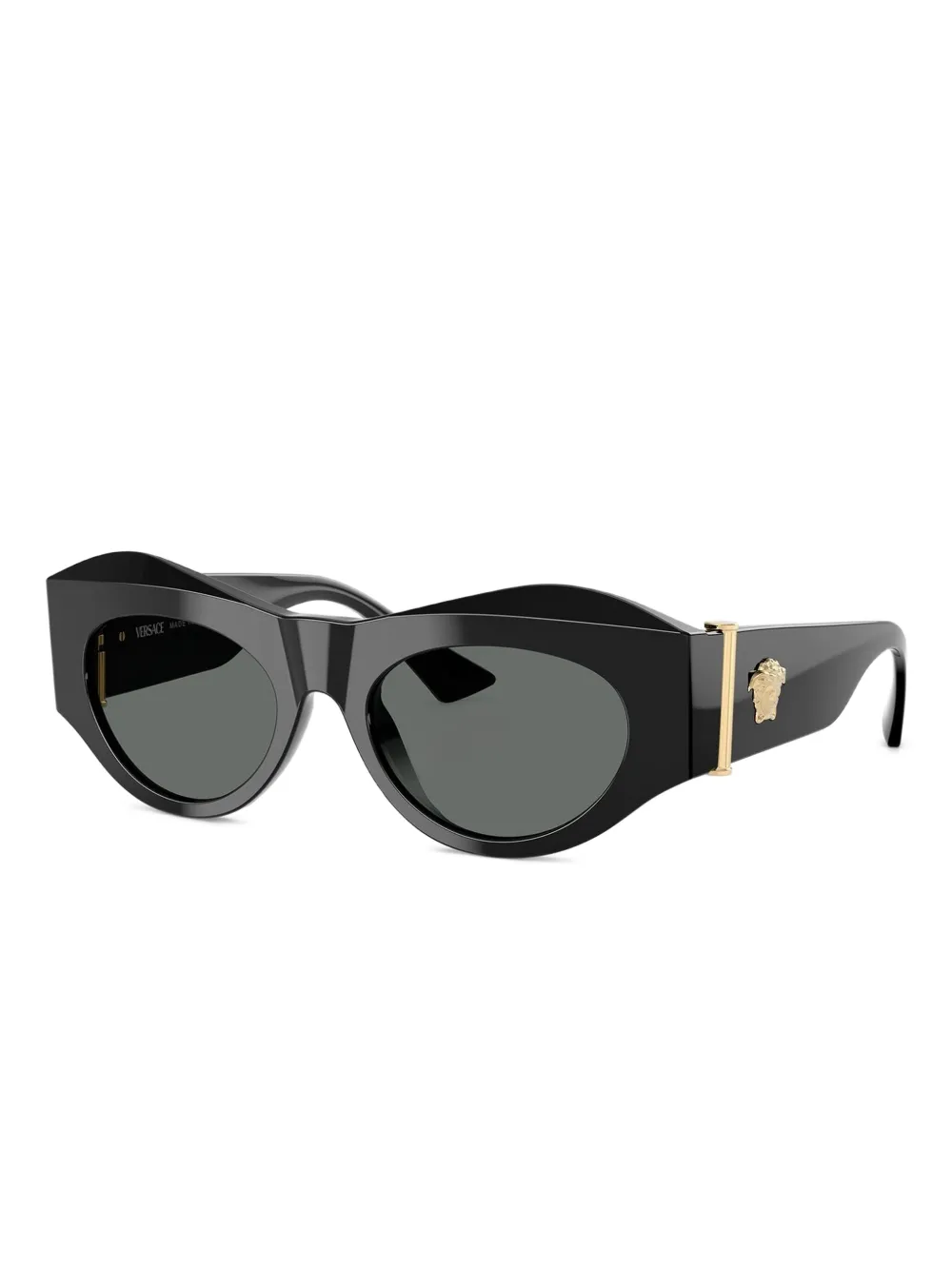 Versace Eyewear Zonnebril met ovalen montuur Zwart