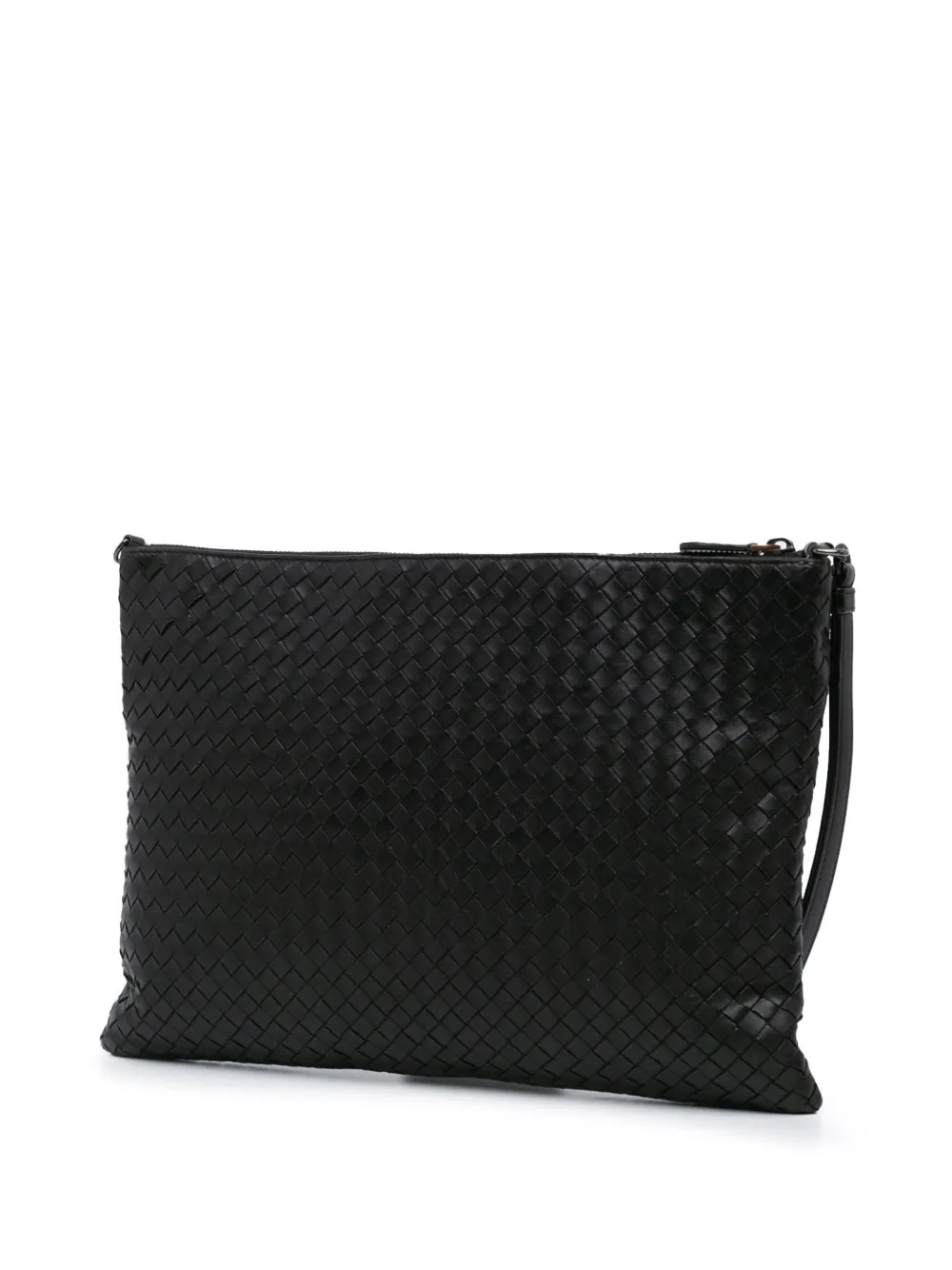 Bottega Veneta Pre-Owned 2012-2024 Intrecciato leren schoudertas - Zwart