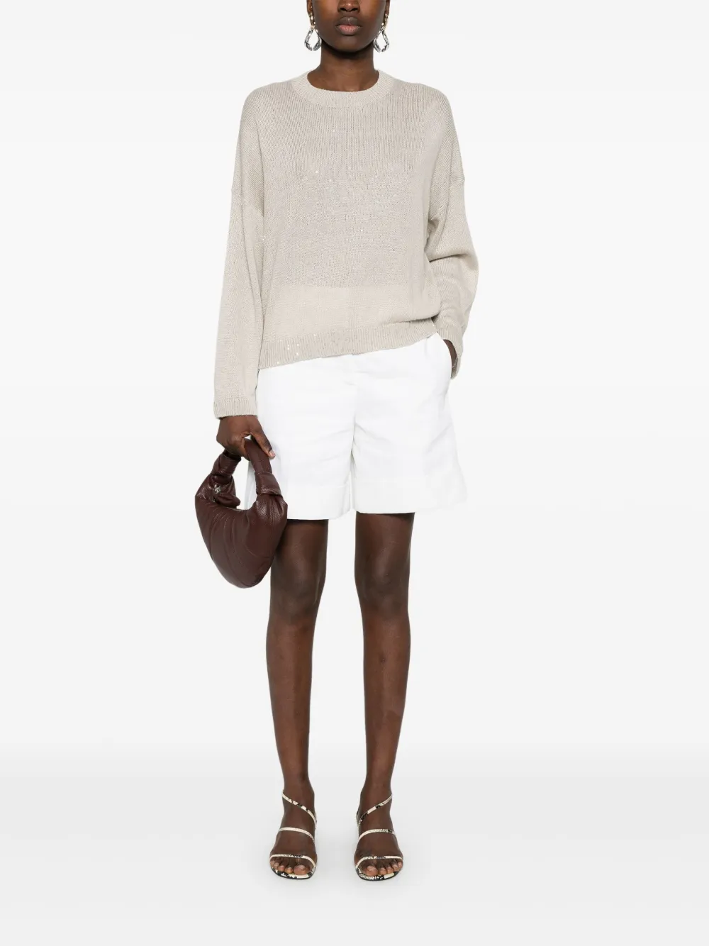 BRUNELLO CUCINELLI SEQUIN-EMBELLISHED TOP
