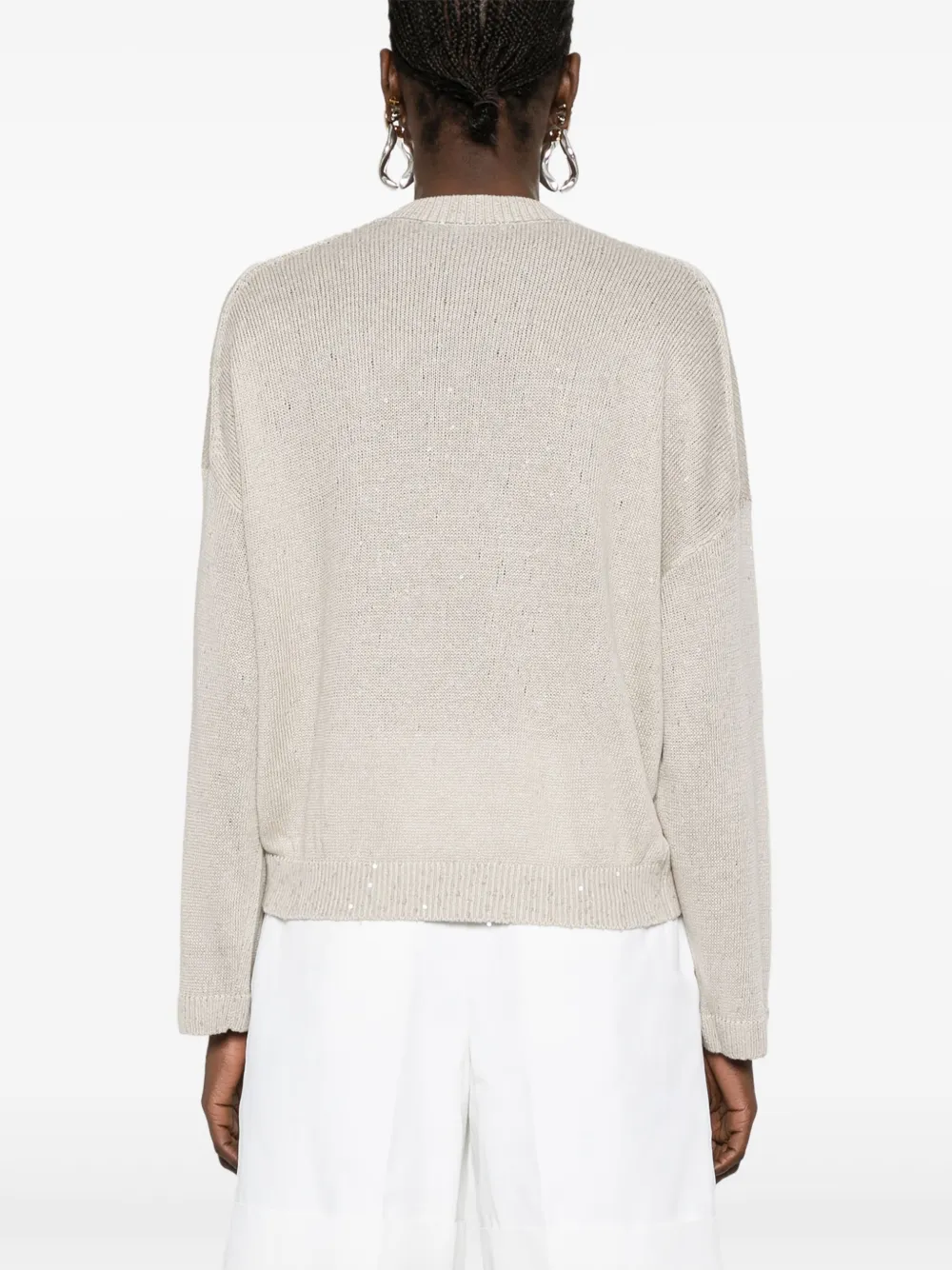 BRUNELLO CUCINELLI SEQUIN-EMBELLISHED TOP