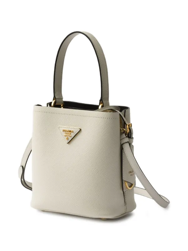 Prada パニエ ミニ バケットバッグ | ホワイト | FARFETCH JP