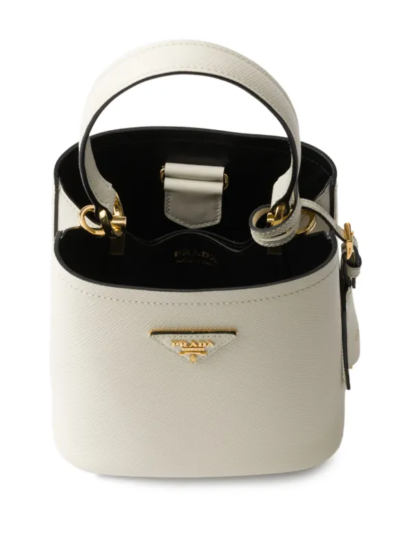 Prada プラダ パニエ ミニ バケットバッグ Prada パニエ ミニ バケットバッグ | ホワイト | FARFETCH JP