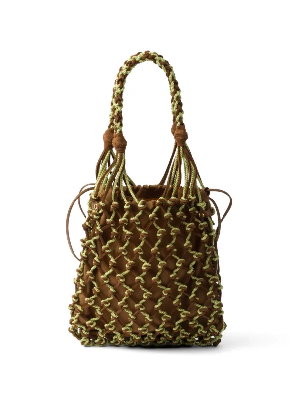 Prada Small Noué Tote Bag in Brown