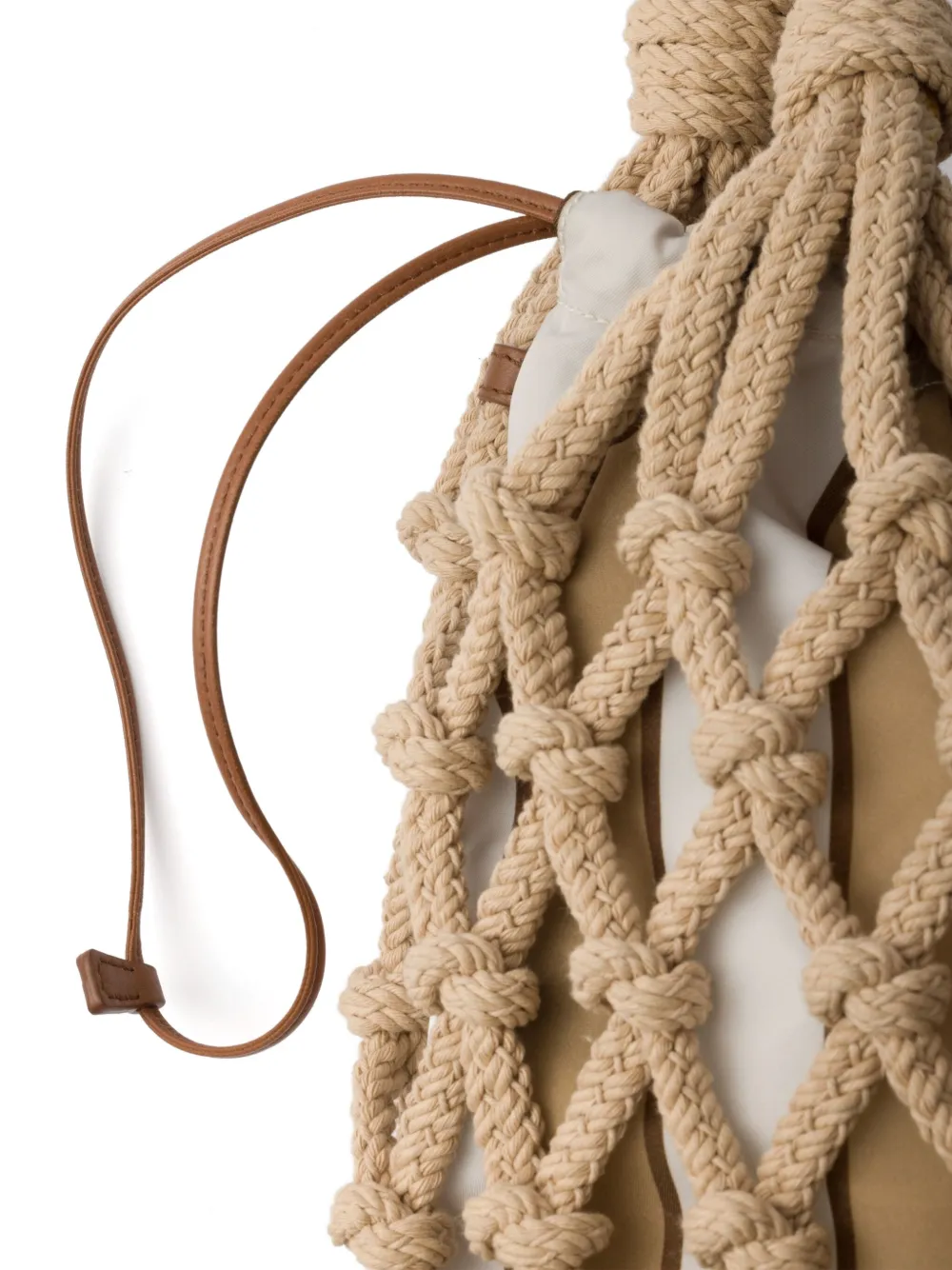 Prada Medium Macramé Tote Bag | Neutrals | FARFETCH