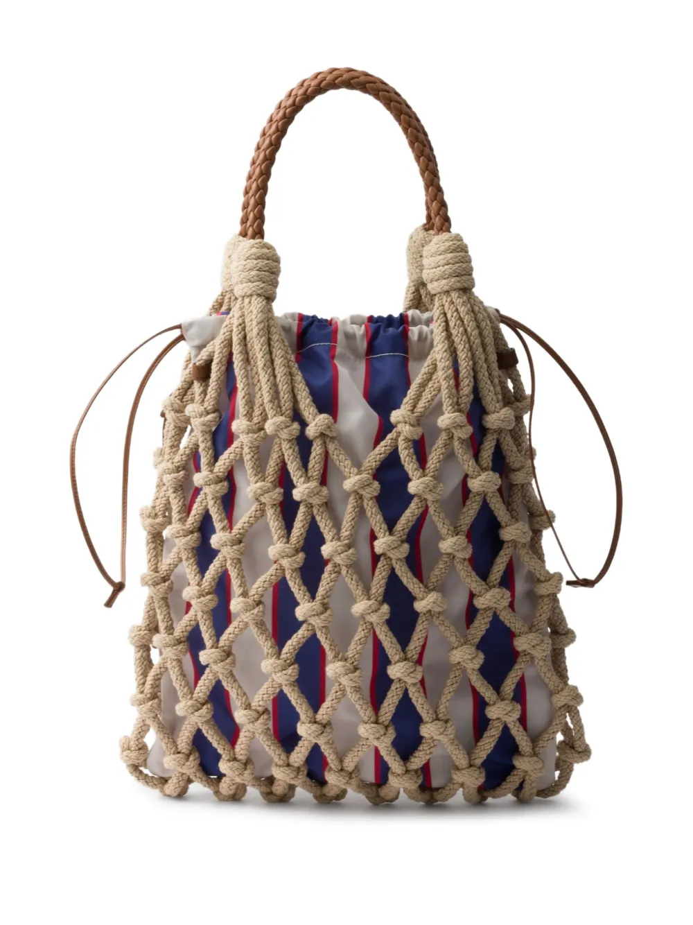 Prada Medium macramé shopper - Beige