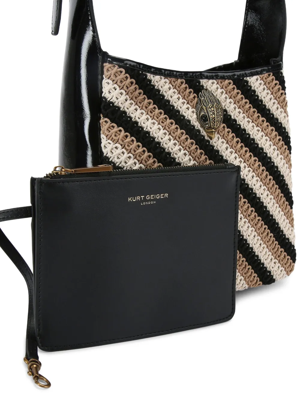 Kurt Geiger London Bond kleine hobo tas Zwart
