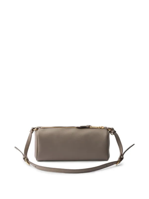 Prada レザーショルダーバッグ | グレー | FARFETCH JP