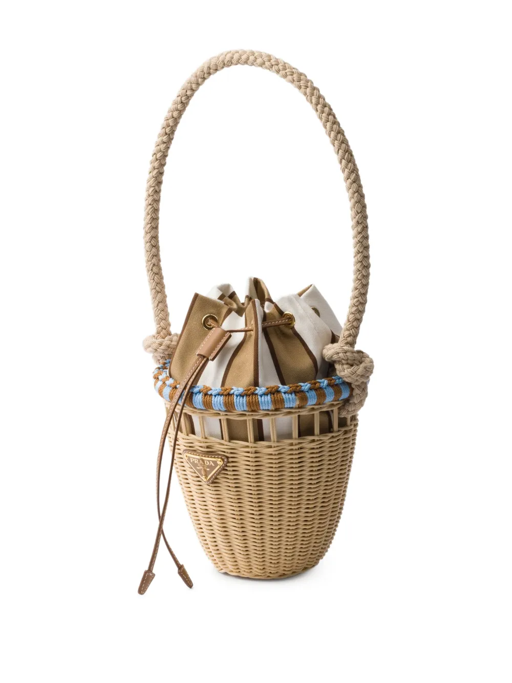Prada Mini bucket-tas Beige