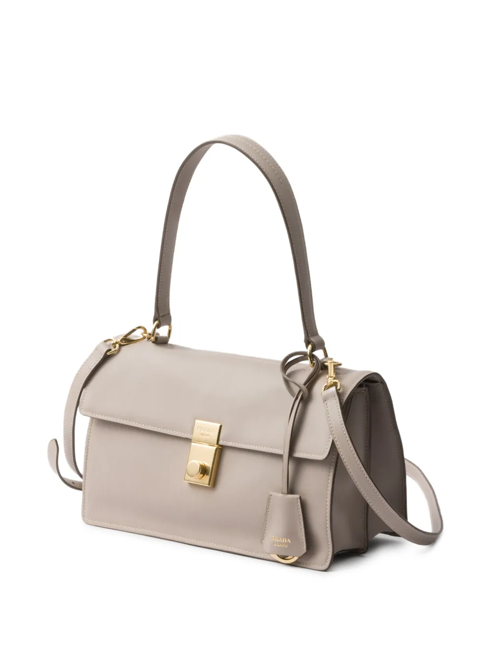 Prada Leren schoudertas Grijs