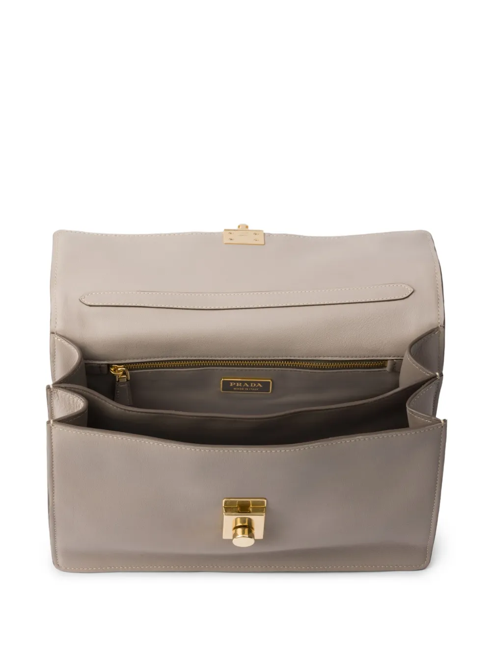 Prada Leren schoudertas Grijs