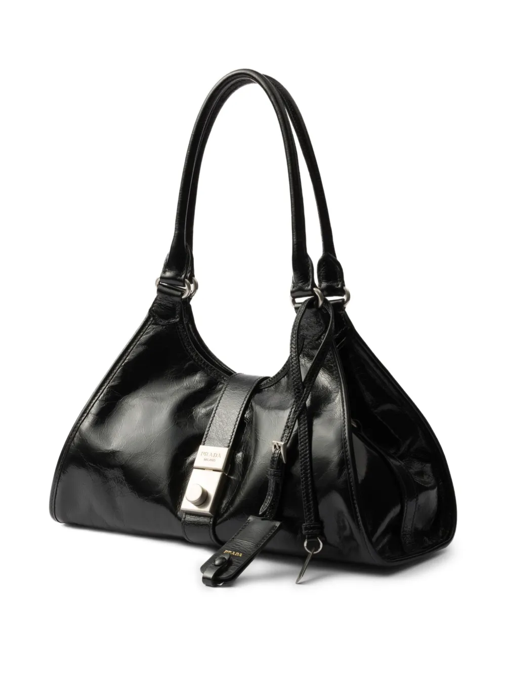 Prada Medium leren shopper Zwart
