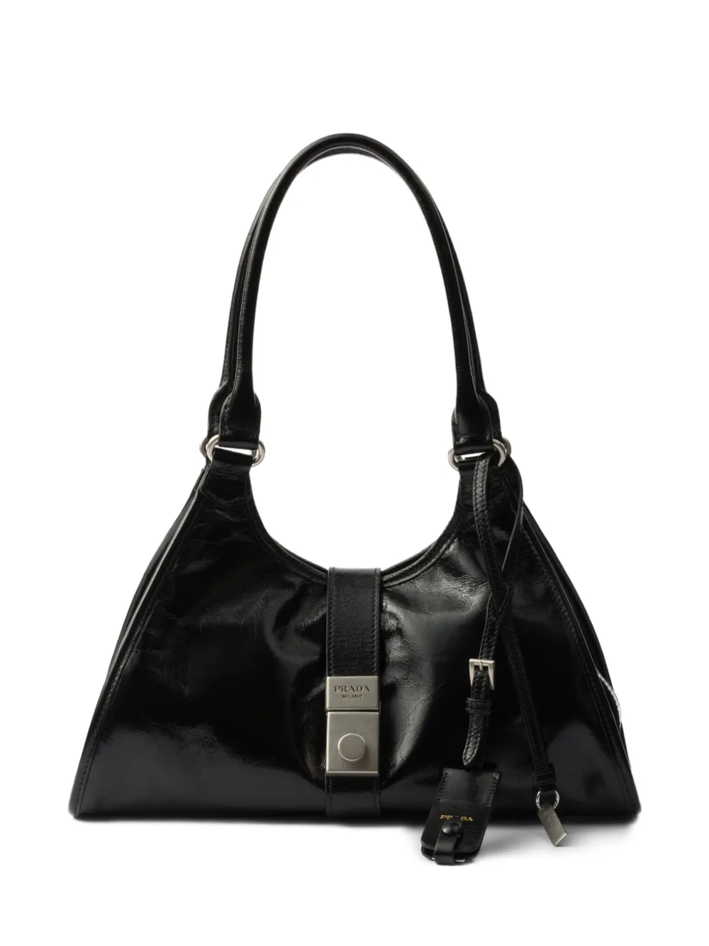 Prada Medium leren shopper Zwart