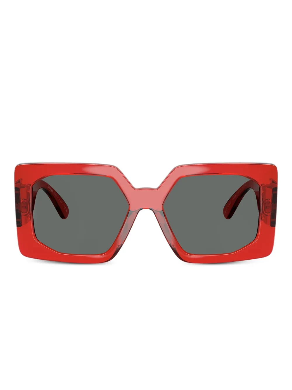 Versace Zonnebril met vierkant montuur Rood