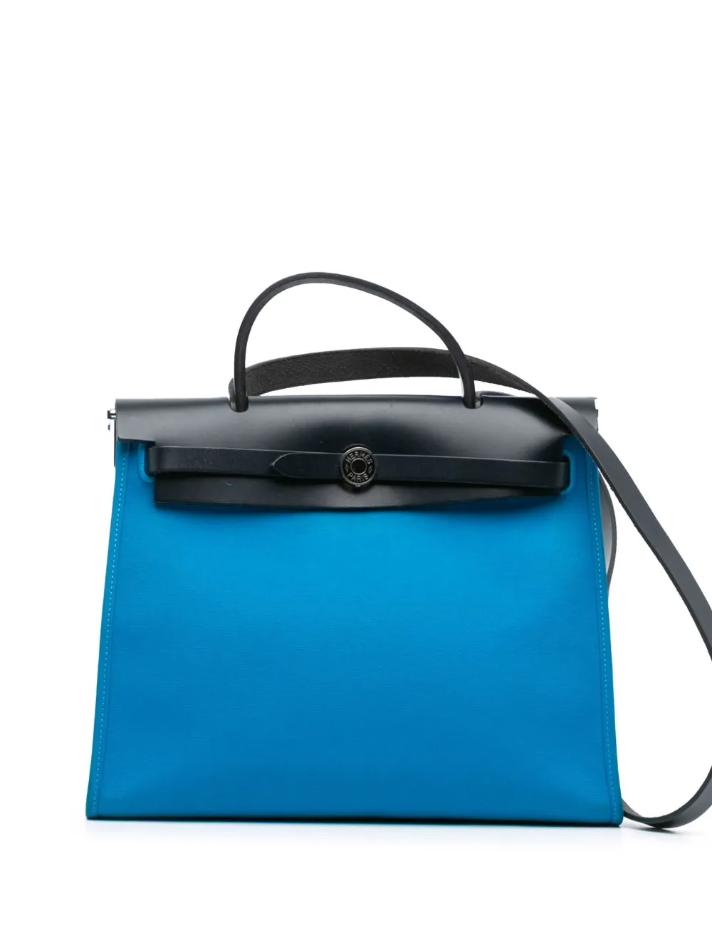 Hermès Pre-Owned 2017 トワル エールバッグ ジップ 31 サッチェルバッグ - ブラック Hermès Pre-Owned 2017 トワル エールバッグ ジップ 31 サッチェルバッグ - ブラック