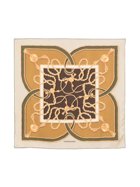 Ferragamo rope chain-print scarf